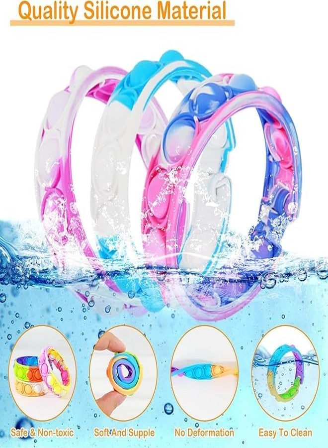 Sillyme 12pcs Return Gifts Birthday Party for Kids - Pop It Fidget Bracelet Band - Silicone Sensory Toys - Return Gift for Kids Age 6-10 10-12 - Birthday Return Gift 6-12 - Image 2